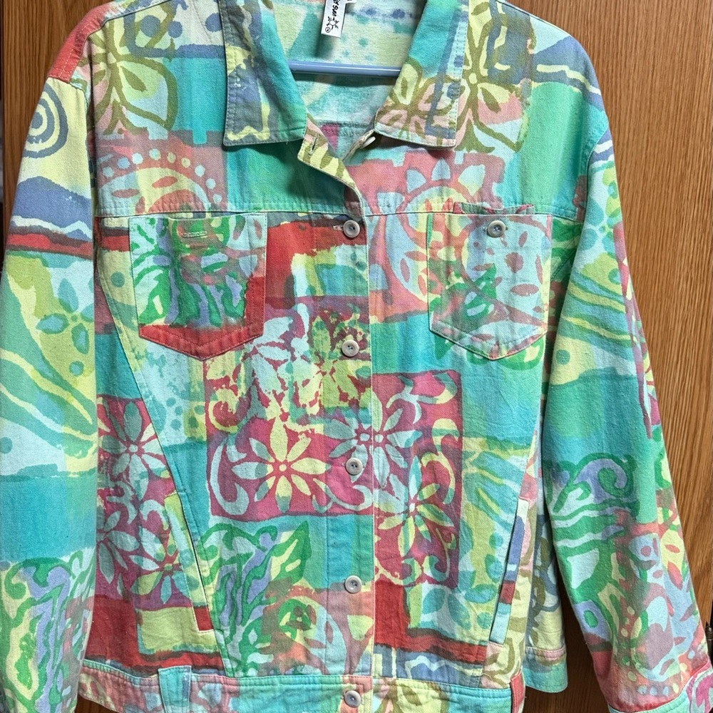 Vintage Winter Sun Boho Jean Style Jacket/Coat, L